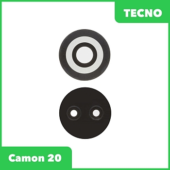 Стекло задней камеры Tecno Camon 20 (CK6N) (чёрный)