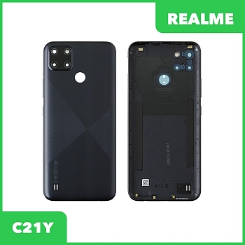 Задняя крышка корпуса для телефона Realme C21Y, черная