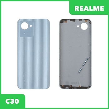 Задняя крышка для Realme C30 (RMX3581) (голубой)