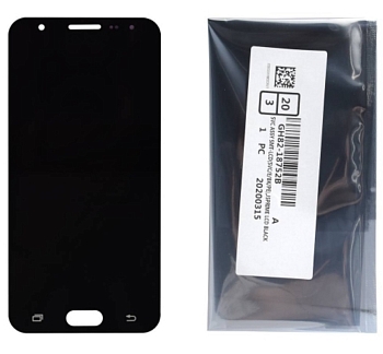 Дисплей Samsung G570F, DS (J5 Prime)+тачскрин (черный) сервисный ориг 100%
